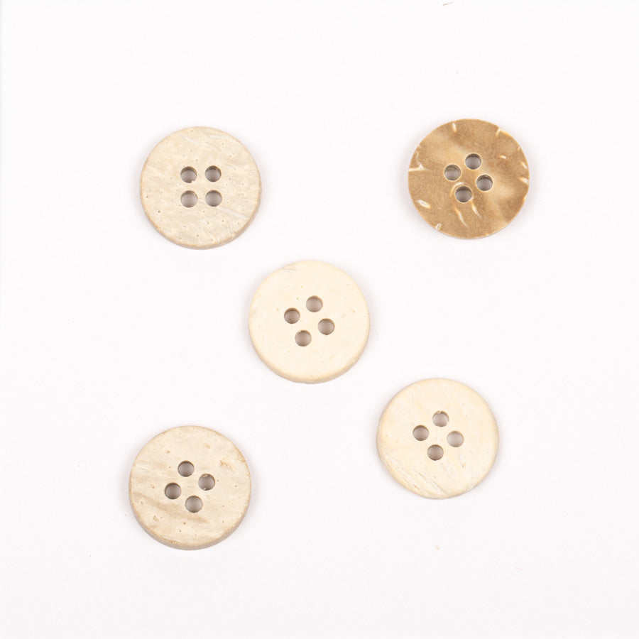 Button Bleached coconut 15mm 802