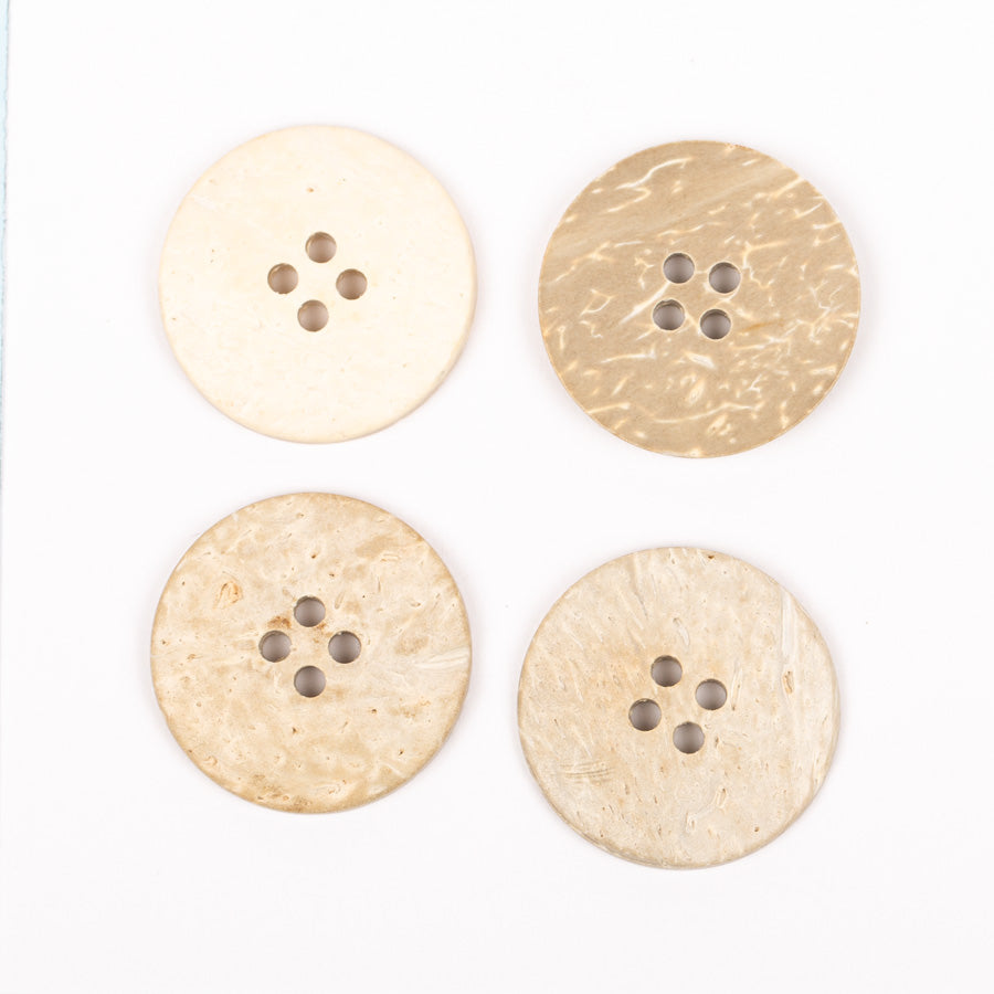 Button Bleached coconut 25mm 804
