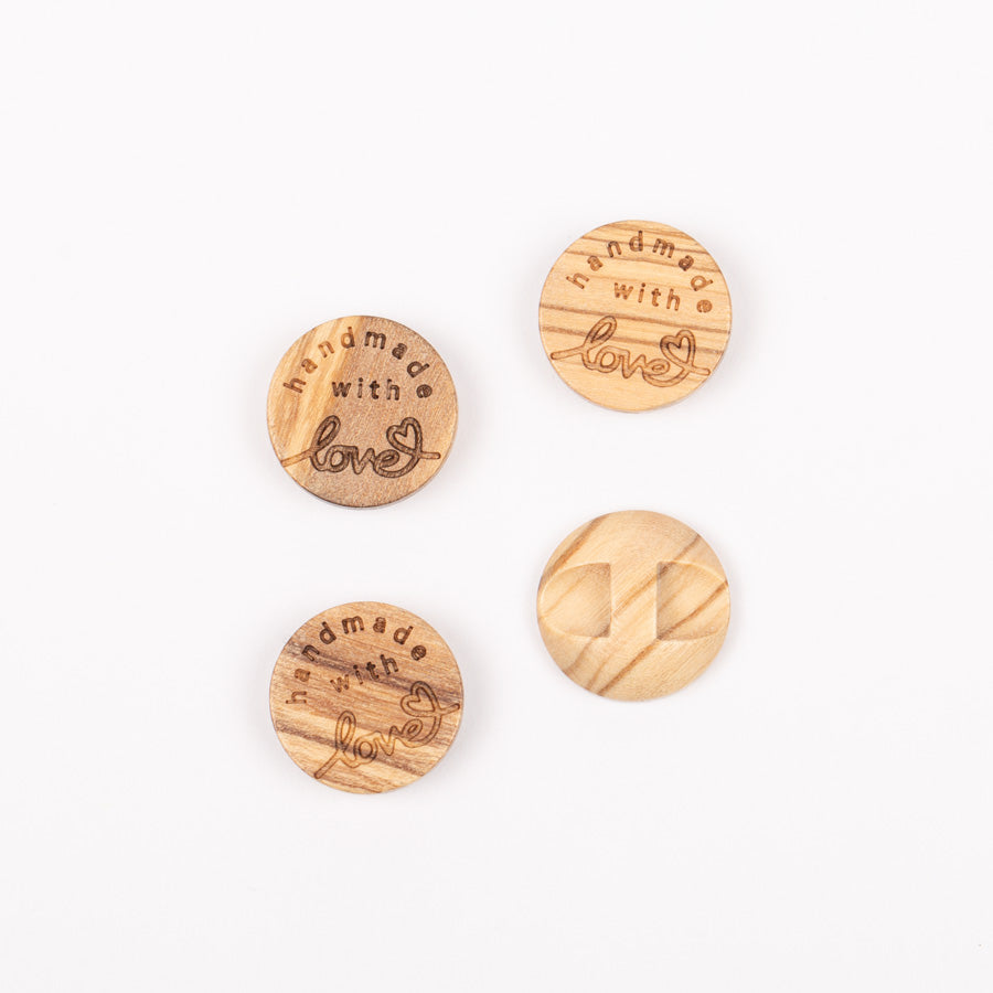 Button Handmade with Love 15mm 805