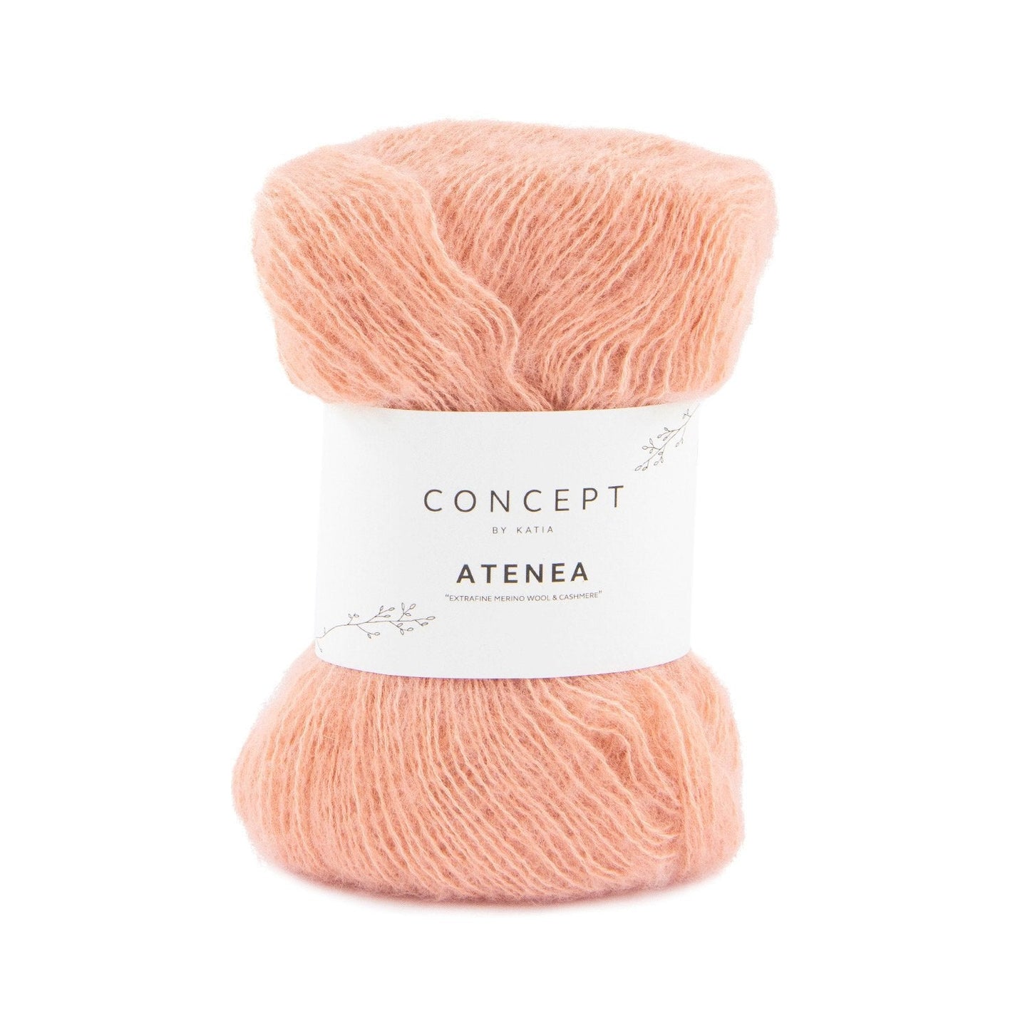 ATENEA Natural Carded Bouclé Yarn – Virgin Wool, Cotton, & Cashmere 82 - mandarina | Knitting yarn shop / dzijas veikals