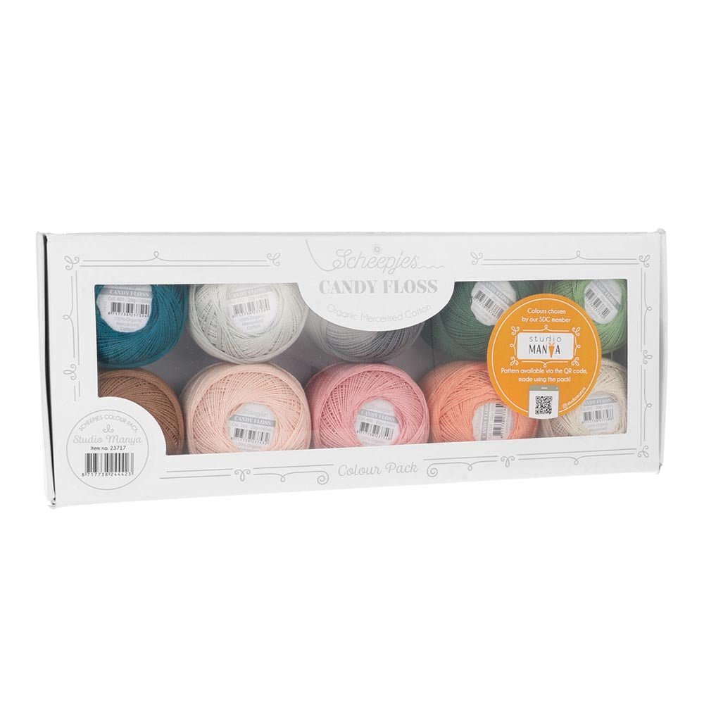 Scheepjes Candy Floss colour pack 10x20g, 10 variants 1st - Studio Manya | Knitting yarn shop / dzijas veikals