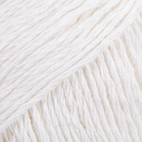 DROPS BOMULL-LIN Yarn DZIJA krāsa 01 white dziju veikals dzijas.com