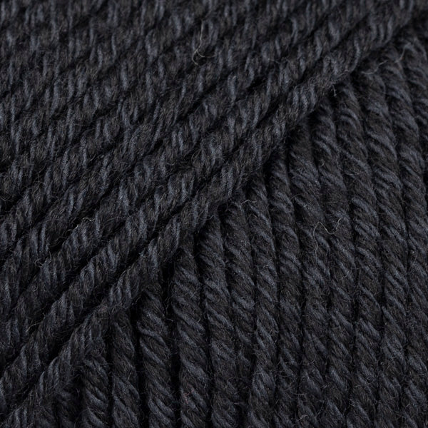 DZIJA krāsa COTTON MERINO   02 black dziju veikals dzijas.com