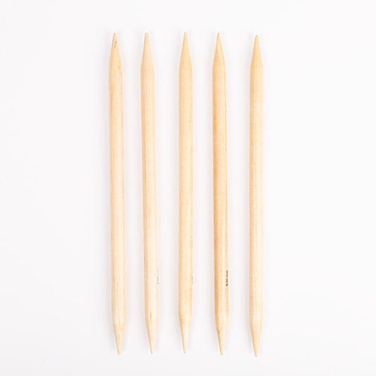 Birch double pointed needle 20cm 10.00mm / 7.9in US15