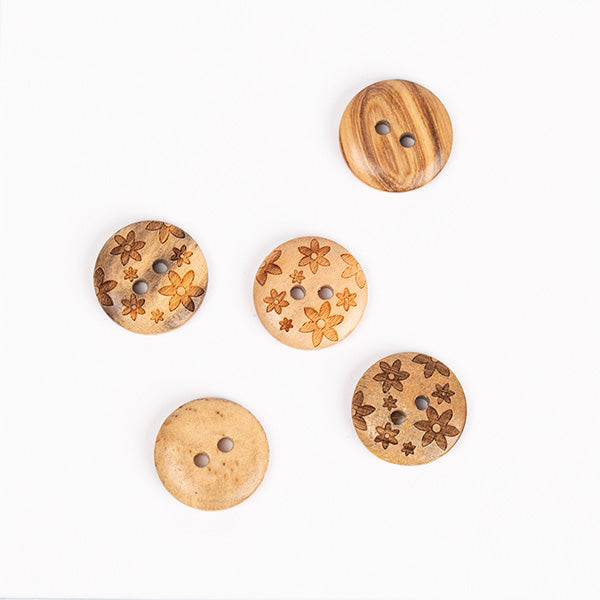 Pogas formas ziedi (koka) 15 mm 628