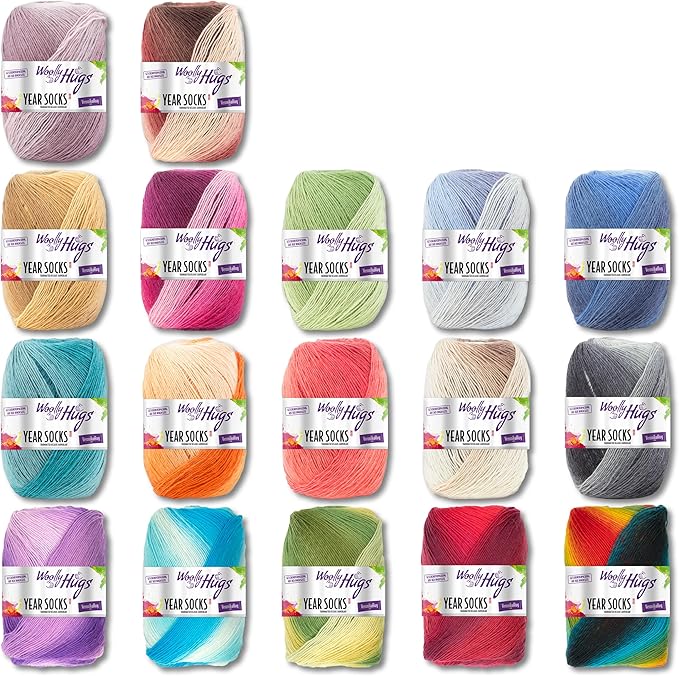 Носки WOLLY HUGS Year – zeķu dzija ar krāsu pāreju