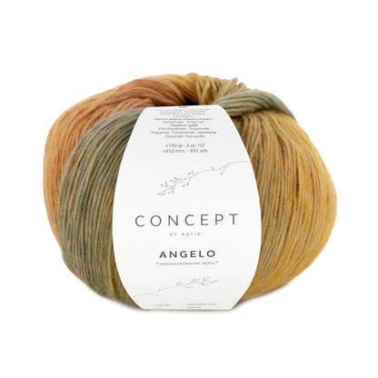 ANGELO SOFT Gradient Yarn - Soft, Lightweight, Virgin Wool Blend 200 - tostados/rojizos/ver | Knitting yarn shop / dzijas veikals