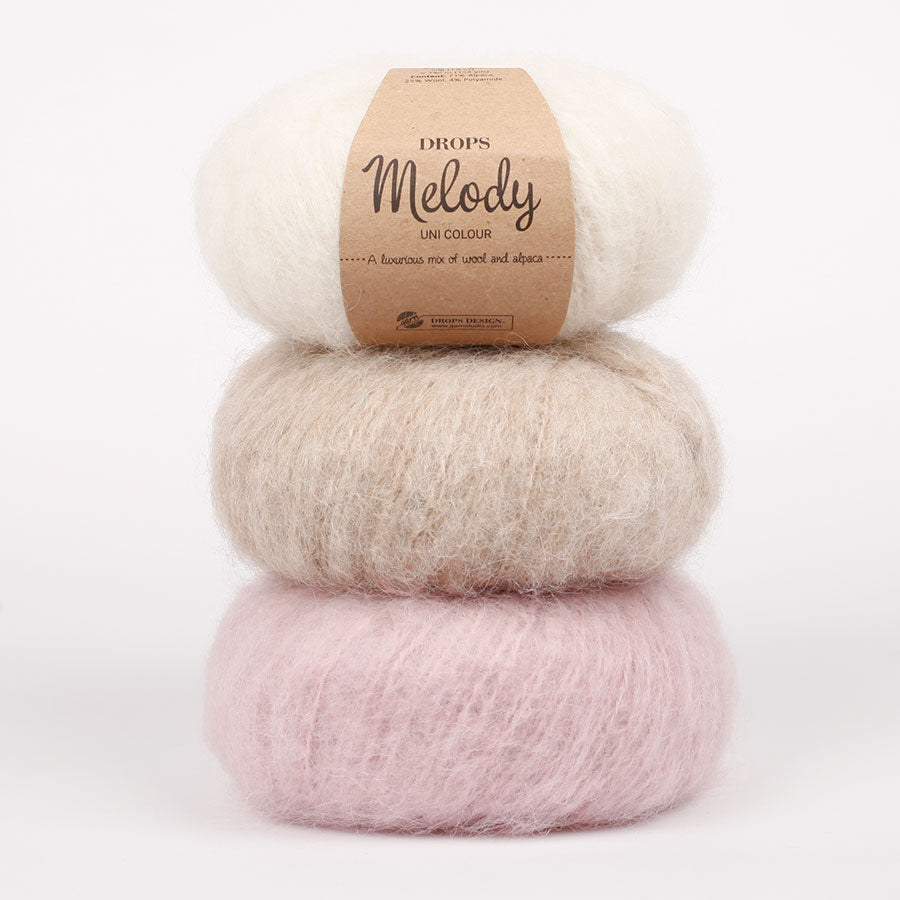 DROPS MELODY – pūkaina alpaku un merino vilnas dzija