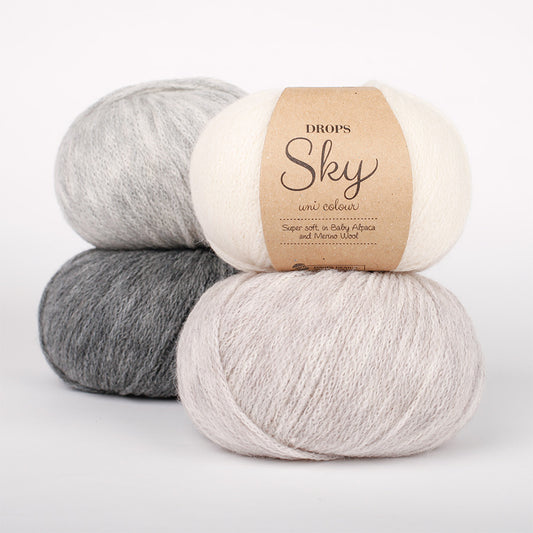 DROPS SKY  – viegla baby alpaku un merino vilnas dzija