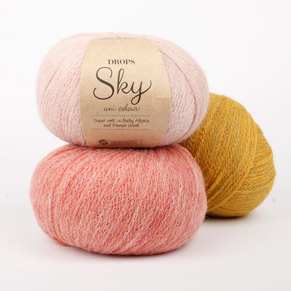 DROPS SKY  – viegla baby alpaku un merino vilnas dzija