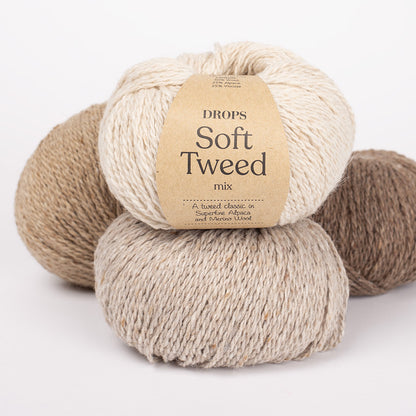 DROPS SOFT TWEED dzija – tvīda dzija ar alpaku un merino vilnu