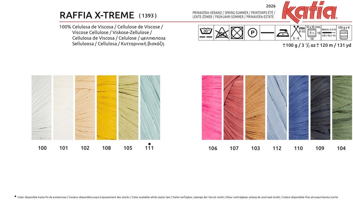 RAFFIA X-TREME – 100% Natural Viscose Raffia Yarn (100g) 105 Olive green | Knitting yarn shop / dzijas veikals
