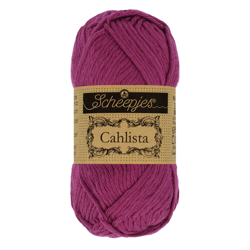 Scheepjes Cahlista, 50 gr. Price is for 10 balls. Minimum order per color 10 balls. 128 Tyrian Purple | Knitting yarn shop / dzijas veikals