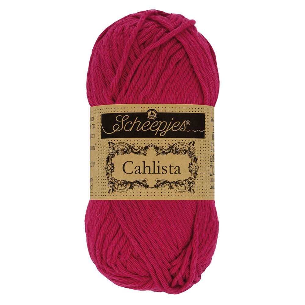 Scheepjes Cahlista, 50 gr. Price is for 10 balls. Minimum order per color 10 balls. 192 Scarlet | Knitting yarn shop / dzijas veikals