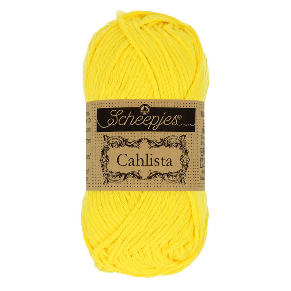 Scheepjes Cahlista, 50 gr. Price is for 10 balls. Minimum order per color 10 balls. 280 Lemon | Knitting yarn shop / dzijas veikals