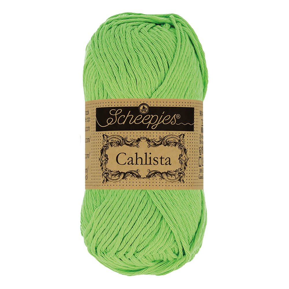 Scheepjes Cahlista, 50 gr. Price is for 10 balls. Minimum order per color 10 balls. 513 Apple Granny | Knitting yarn shop / dzijas veikals