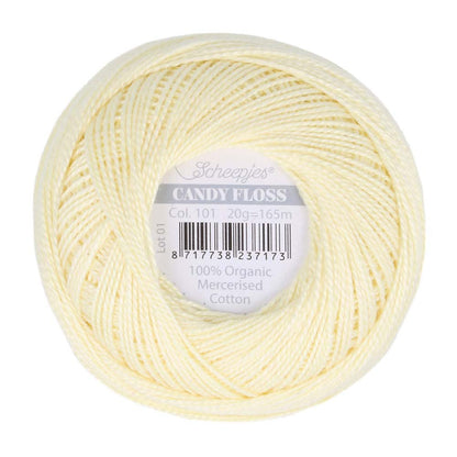 Scheepjes Candy Floss 20g 101 Candle Light | Knitting yarn shop / dzijas veikals