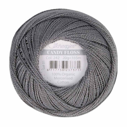Scheepjes Candy Floss 20g 242 Metal Grey | Knitting yarn shop / dzijas veikals