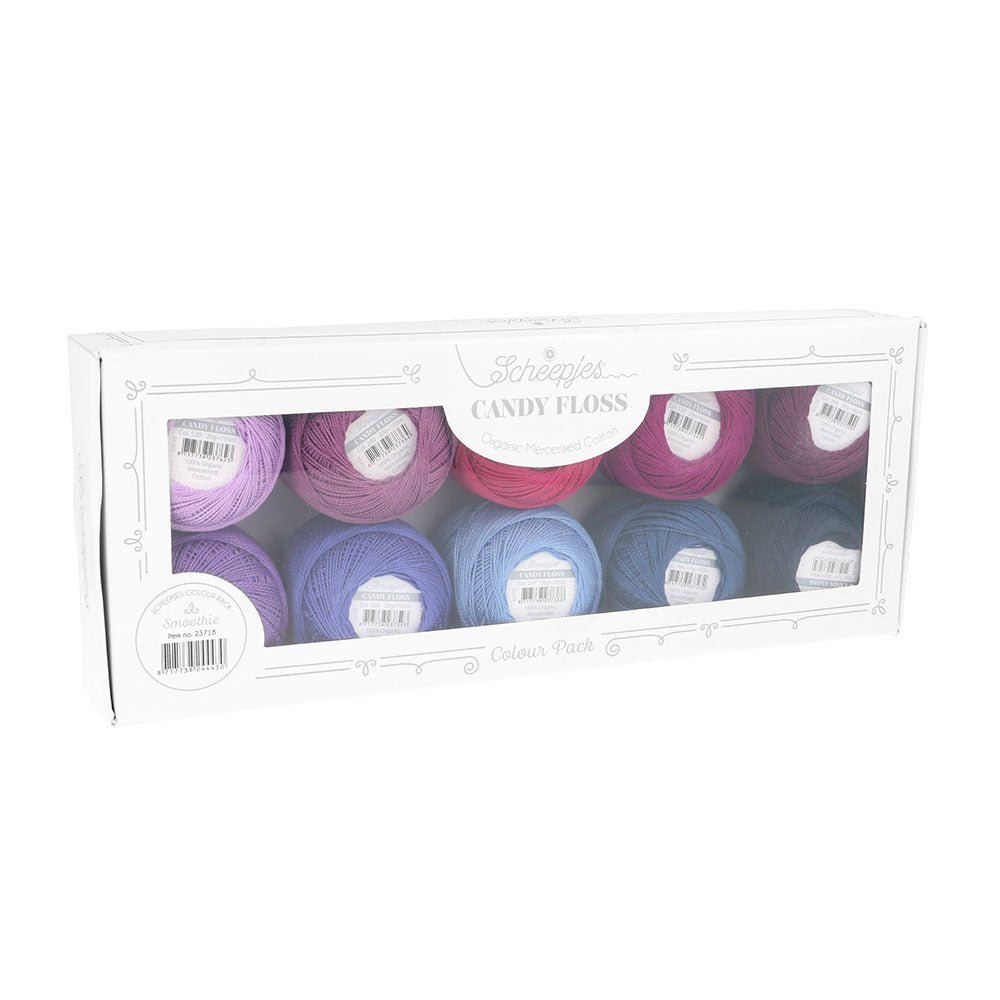 Scheepjes Candy Floss colour pack 10x20g, 10 variants 1st - Smoothie | Knitting yarn shop / dzijas veikals