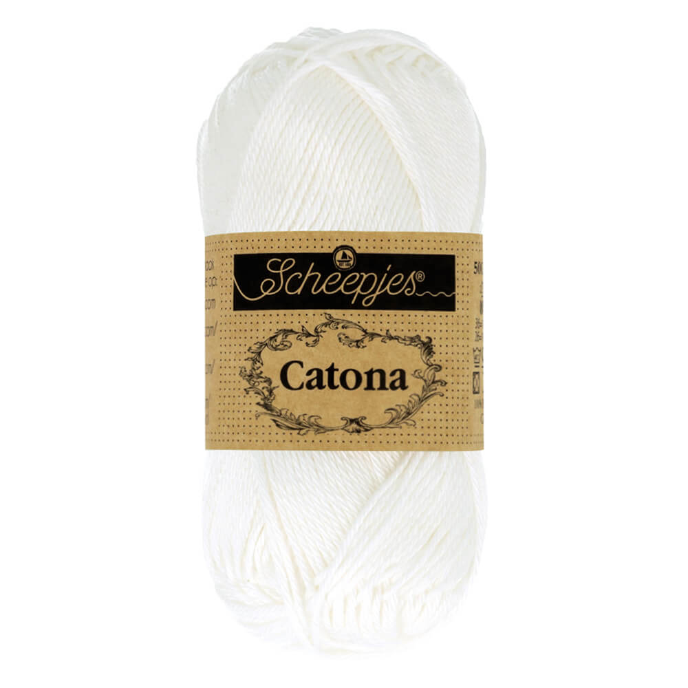 Scheepjes Catona 25g (selection of colours from 074 to 414) 106 Snow White | Knitting yarn shop / dzijas veikals