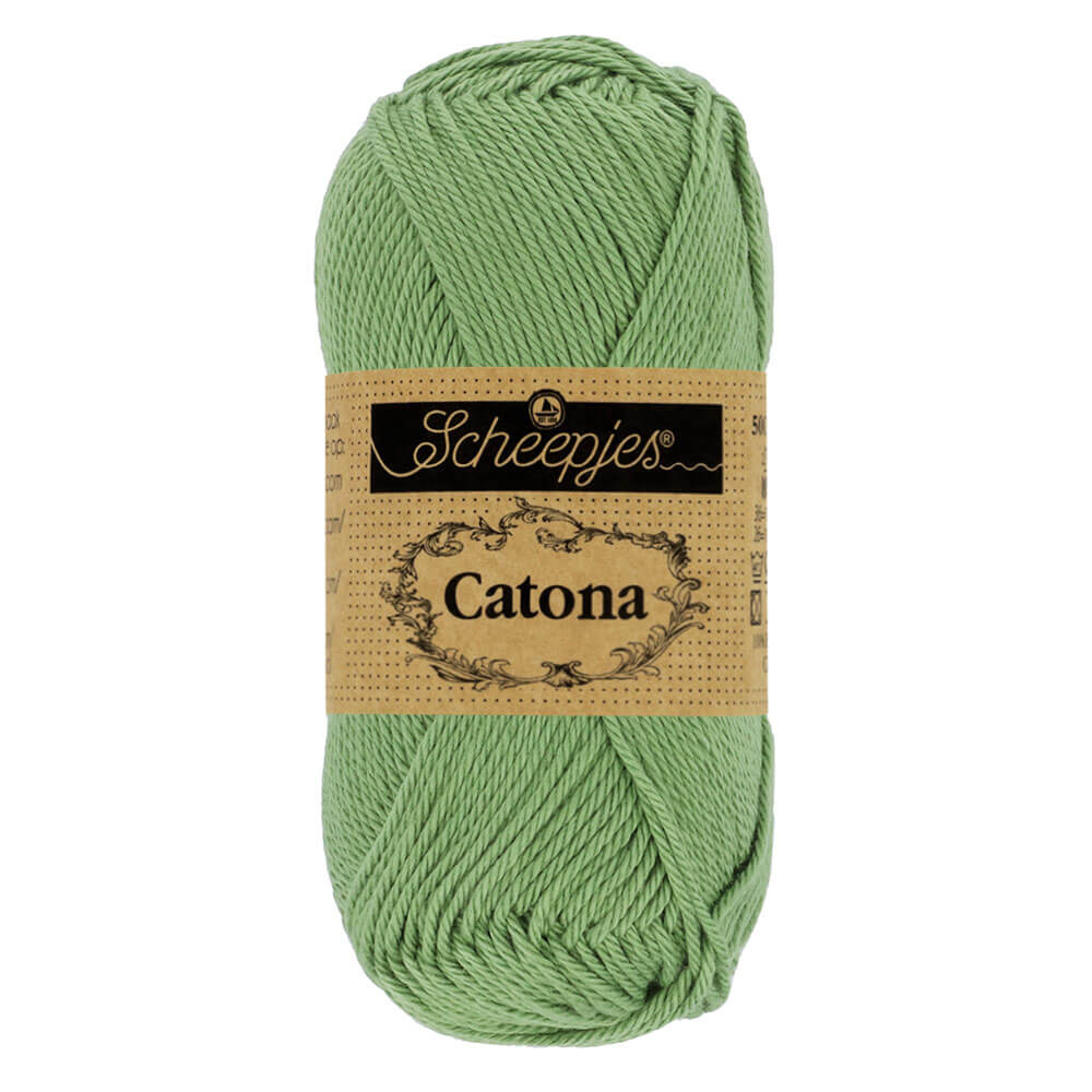Scheepjes Catona 25g (selection of colours from 074 to 414) 212 Sage Green | Knitting yarn shop / dzijas veikals