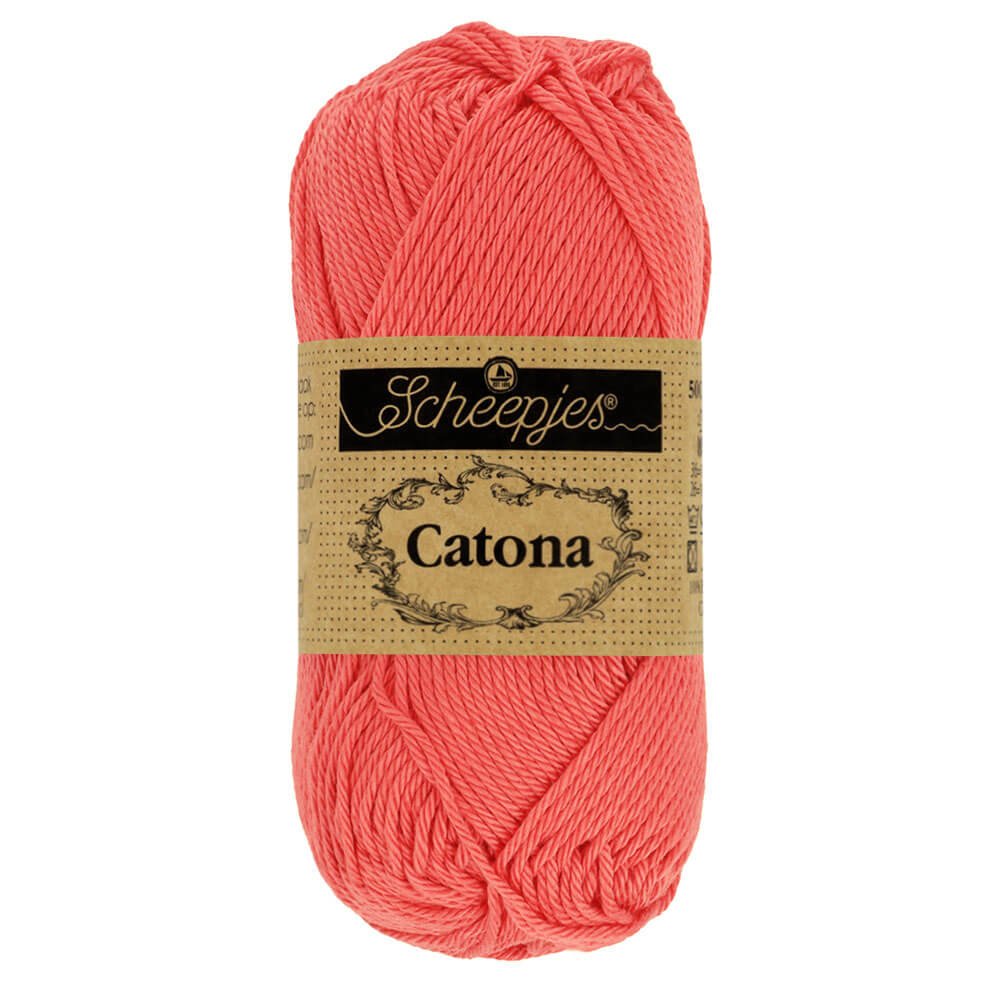 Scheepjes Catona 25g (selection of colours from 074 to 414) 252 Watermelon | Knitting yarn shop / dzijas veikals