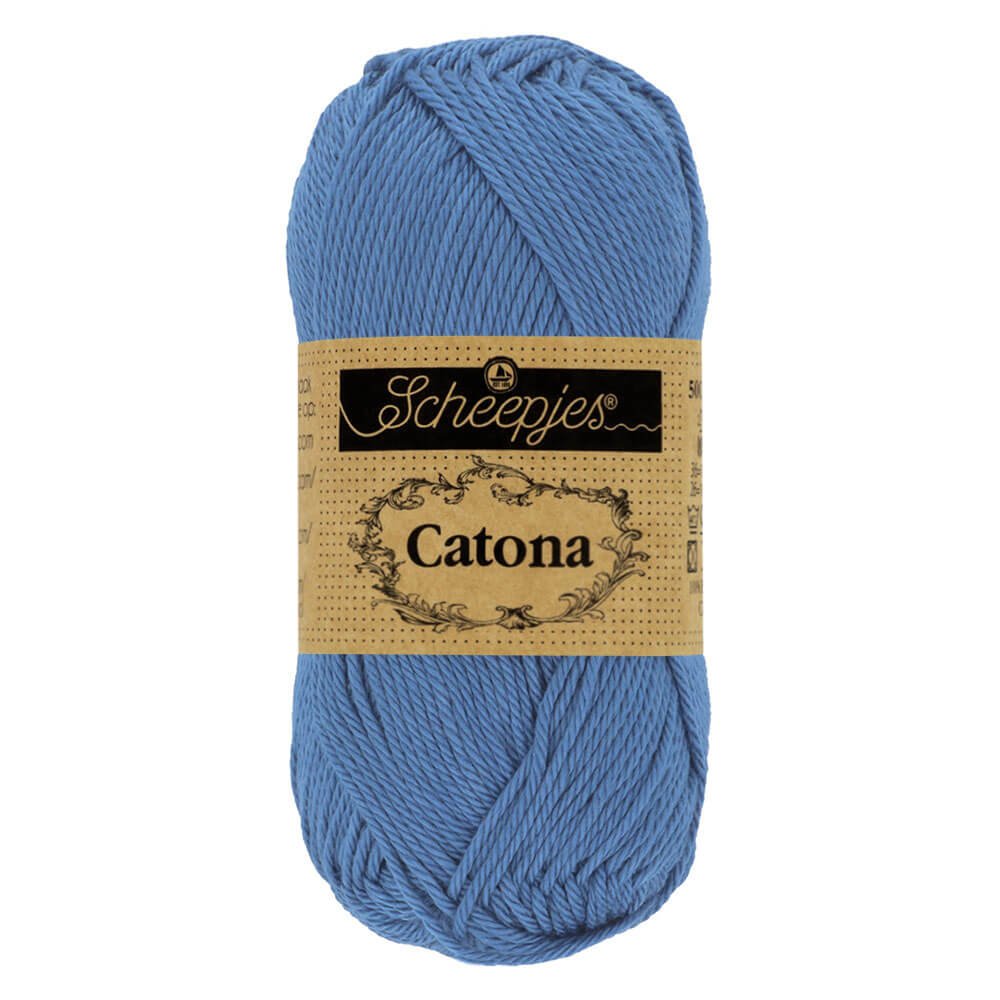 Scheepjes Catona 25g (selection of colours from 074 to 414) 261 Capri Blue | Knitting yarn shop / dzijas veikals