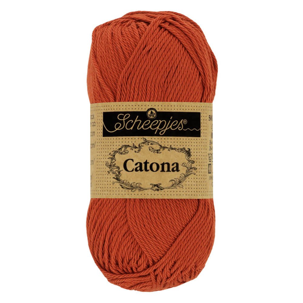 Scheepjes Catona 25g (selection of colours from 074 to 414) 388 Rust | Knitting yarn shop / dzijas veikals