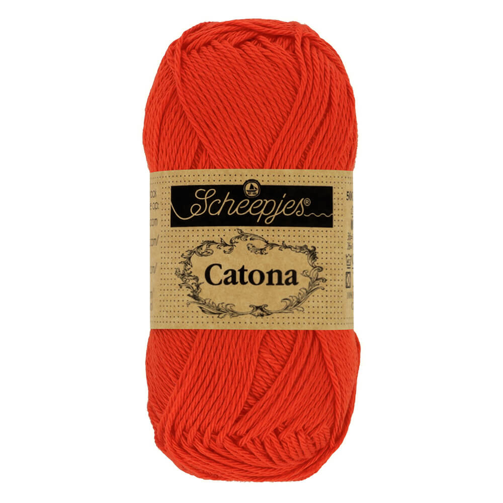 Scheepjes Catona 25g (selection of colours from 074 to 414) 390 Poppy Rose | Knitting yarn shop / dzijas veikals