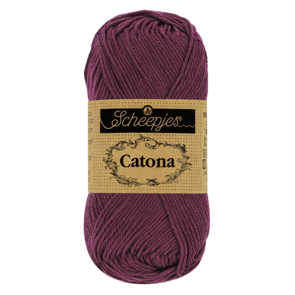 Scheepjes Catona 25g (selection of colours from 074 to 414) 394 Shadow Purple | Knitting yarn shop / dzijas veikals