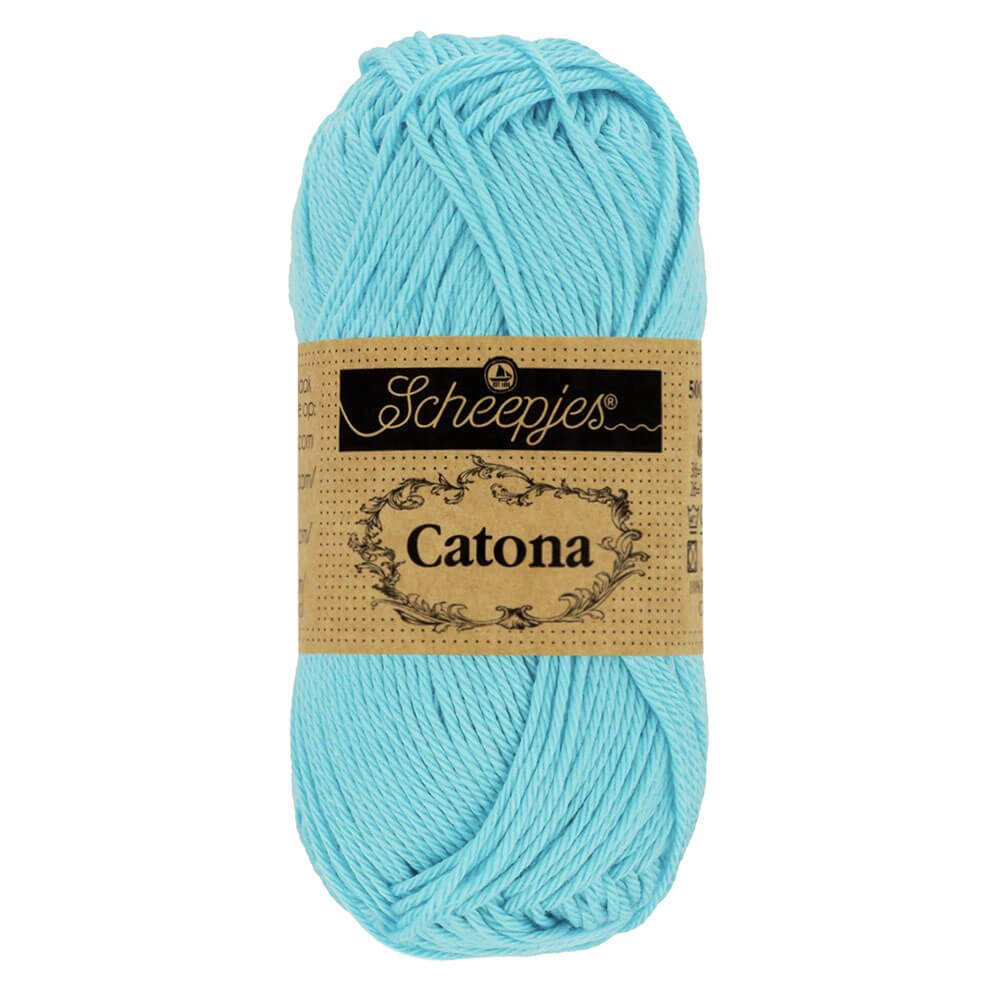 Scheepjes Catona 25g (selection of colours from 074 to 414) 397 Cyan | Knitting yarn shop / dzijas veikals