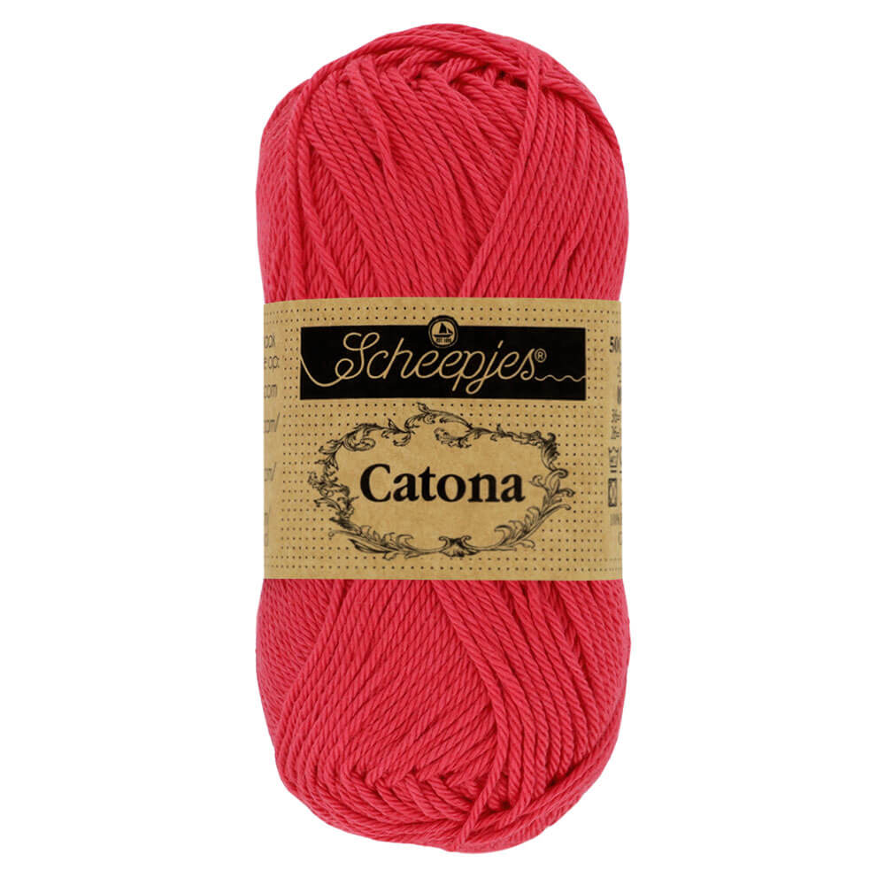 Scheepjes Catona 25g (selection of colous from 501 to 516) 516 Candy Apple | Knitting yarn shop / dzijas veikals
