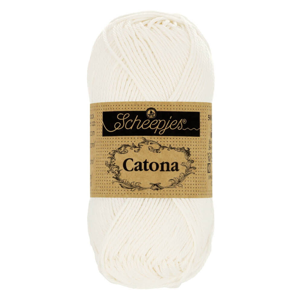 Scheepjes Catona 50g , colors from 074 to 399 105 Bridal White | Knitting yarn shop / dzijas veikals