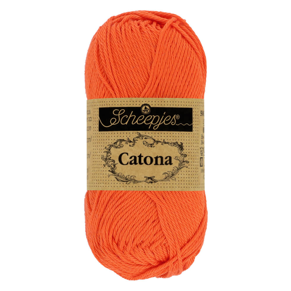 Scheepjes Catona 50g , colors from 074 to 399 189 Royal Orange | Knitting yarn shop / dzijas veikals