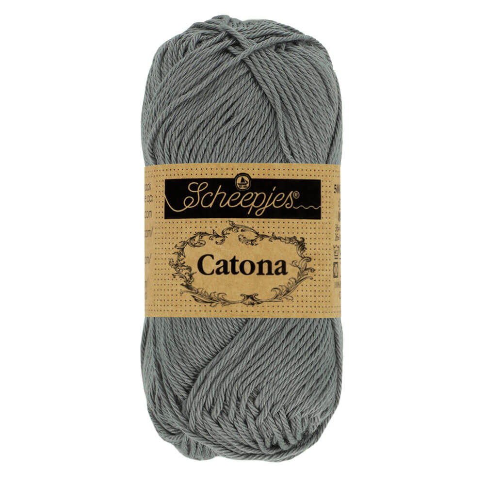 Scheepjes Catona 50g , colors from 074 to 399 242 Metal Grey | Knitting yarn shop / dzijas veikals