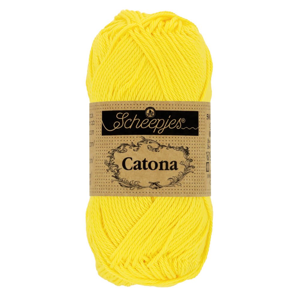 Scheepjes Catona 50g , colors from 074 to 399 280 Lemon | Knitting yarn shop / dzijas veikals