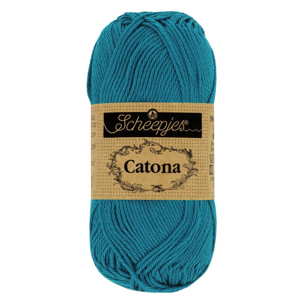 Scheepjes Catona 50g, colors from 400 to 604 400 Petrol Blue | Knitting yarn shop / dzijas veikals
