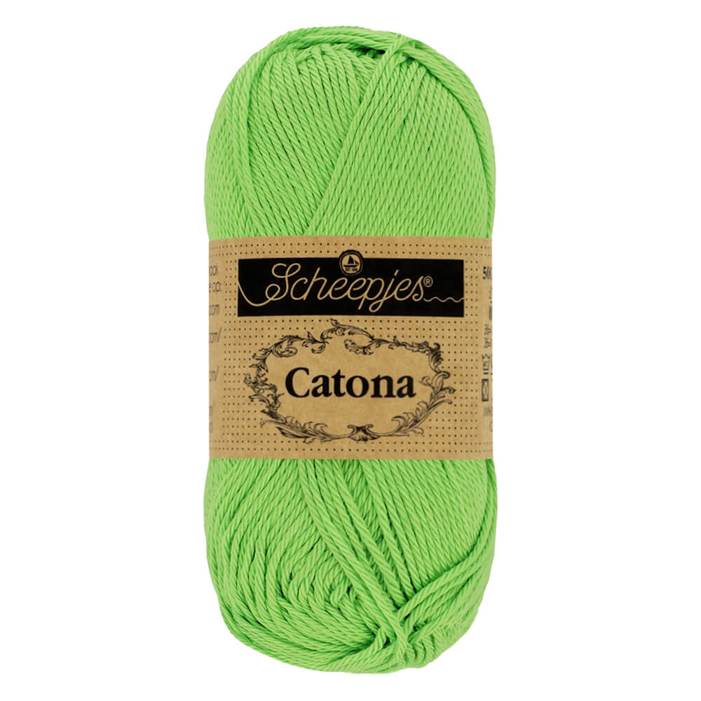 Scheepjes Catona 50g, colors from 400 to 604 513 Apple Granny | Knitting yarn shop / dzijas veikals