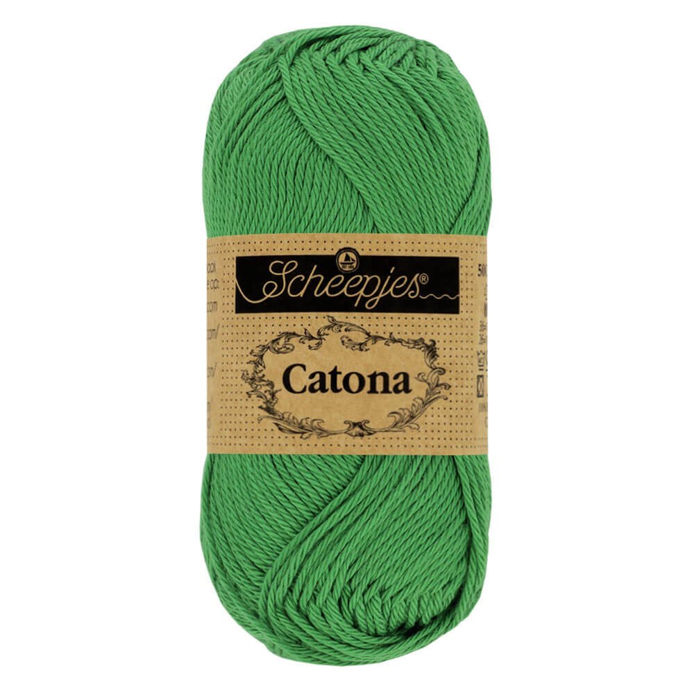 Scheepjes Catona 50g, colors from 400 to 604 515 Emerald | Knitting yarn shop / dzijas veikals