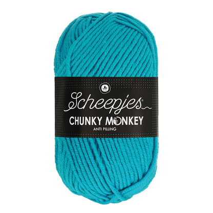 Scheepjes Chunky Monkey 100g 1068 Turquoise | Knitting yarn shop / dzijas veikals