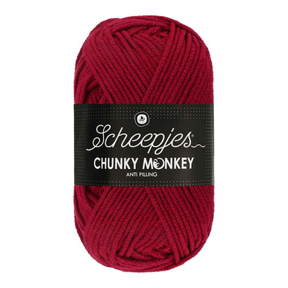 Scheepjes Chunky Monkey 100g 1123 Garnet | Knitting yarn shop / dzijas veikals
