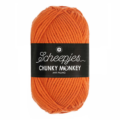 Scheepjes Chunky Monkey 100g 1711 Deep Orange | Knitting yarn shop / dzijas veikals