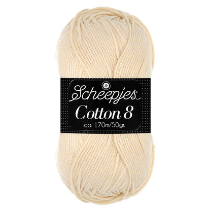 Scheepjes Cotton 8 - 50g 501 | Knitting yarn shop / dzijas veikals
