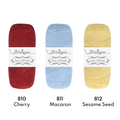 Scheepjes Cotton Whirl - 100% organic cotton yarn 801 Grape | Knitting yarn shop / dzijas veikals