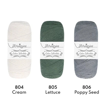 Scheepjes Cotton Whirl - 100% organic cotton yarn 801 Grape | Knitting yarn shop / dzijas veikals