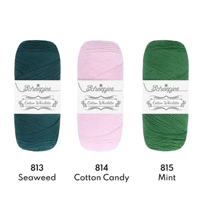 Scheepjes Cotton Whirl - 100% organic cotton yarn 801 Grape | Knitting yarn shop / dzijas veikals