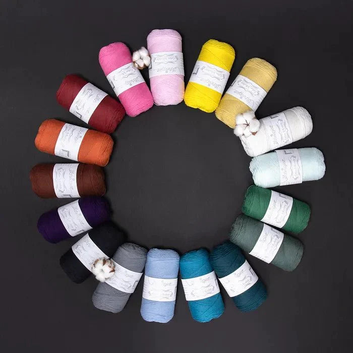 Scheepjes Cotton Whirl - 100% organic cotton yarn 801 Grape | Knitting yarn shop / dzijas veikals