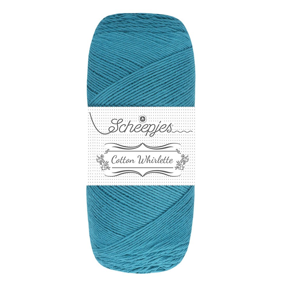 Scheepjes Cotton Whirl - 100% organic cotton yarn 808 Water | Knitting yarn shop / dzijas veikals