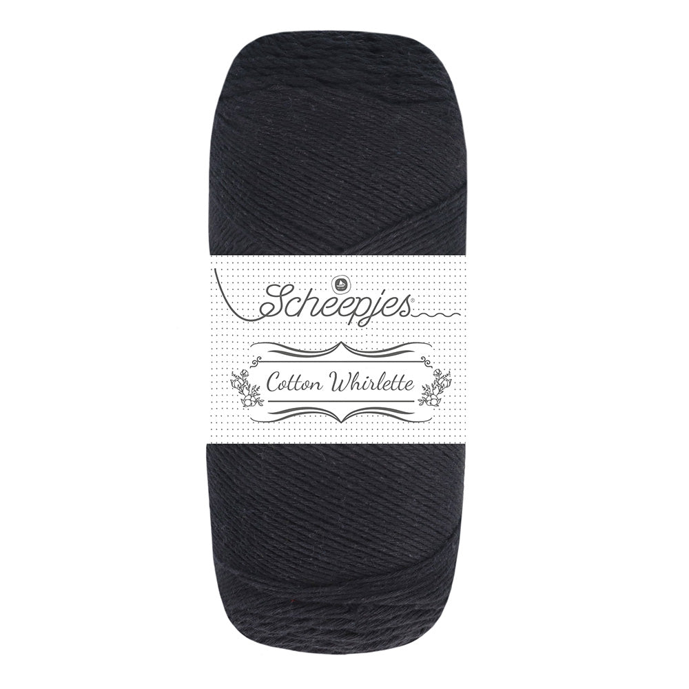 Scheepjes Cotton Whirl - 100% organic cotton yarn 809 Black Bean | Knitting yarn shop / dzijas veikals