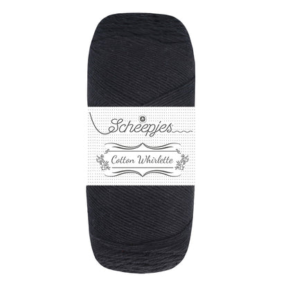 Scheepjes Cotton Whirl - 100% organic cotton yarn 809 Black Bean | Knitting yarn shop / dzijas veikals